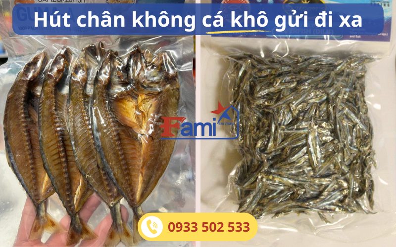 Hút chân không cá khô gửi đi nước ngoài giá tốt - Fami