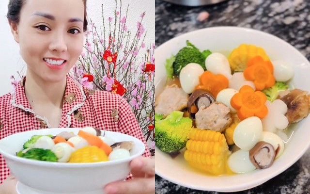 Người vợ NSND Công Lý chuẩn bị mâm cúng ông Táo đầy tâm huyết, cầu chúc bình an cho gia đình