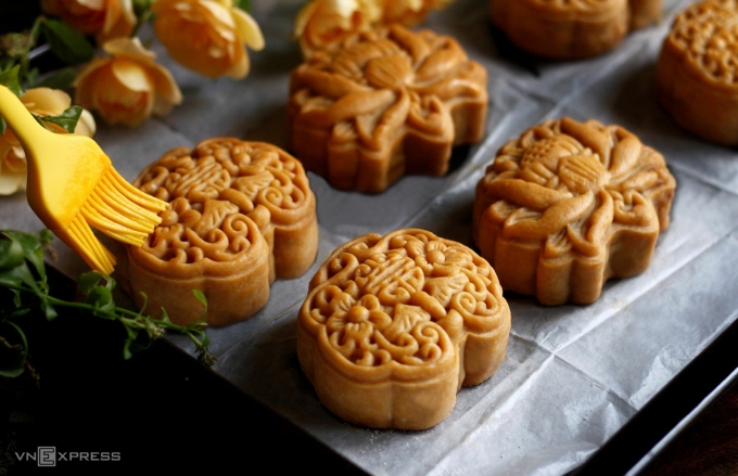 Bánh sau khi nướng lần 1